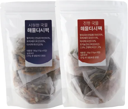 진한 국물 · 시원한 국물 다시팩